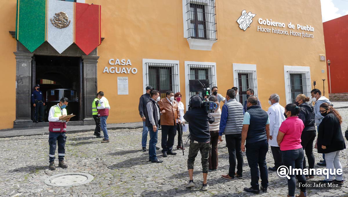 FOTOS: Así fue el segundo simulacro nacional con epicentro en Puebla 6 SIMULACRO CASA AGUAYO 19s Miguel Barbosa 2