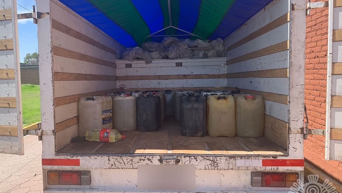 SSP detiene a hombre con combustible robado 1