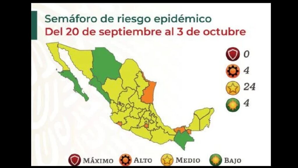Puebla regresa a semáforo amarillo en tercera ola del COVID-19