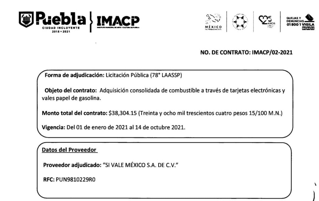 contrato Ayuntamiento de Puebla 1