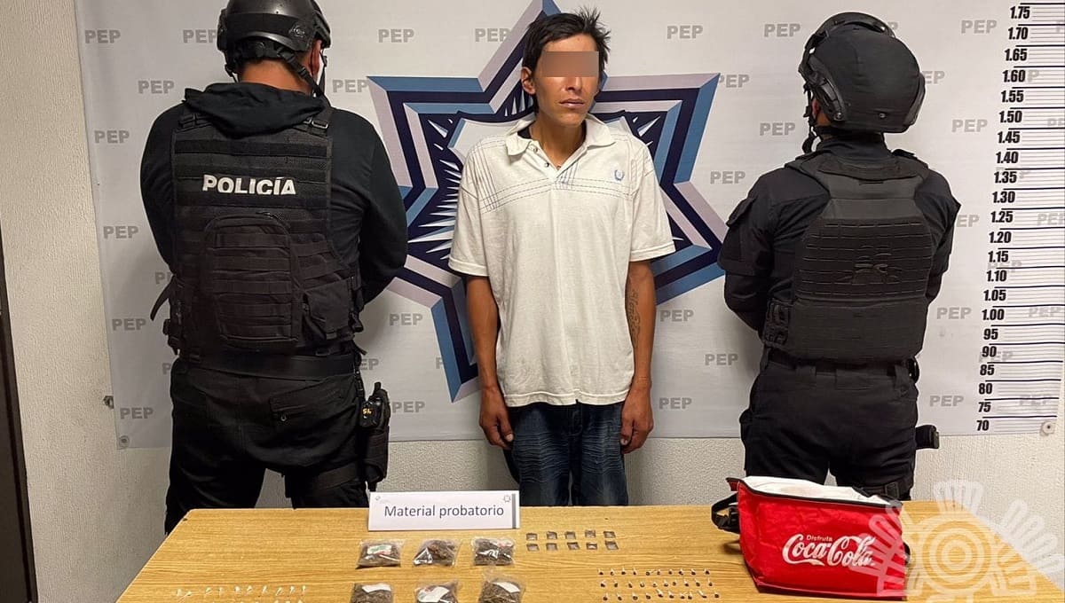 Captura Policía Estatal a presunto distribuidor de droga 1 detienen a distribuidor de droga 1