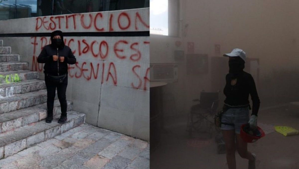 VIDEO: Encapuchadas toman instalaciones de la CNDH en CDMX; exigen de la presidenta 2 encapuchadas cndh 780x470 1