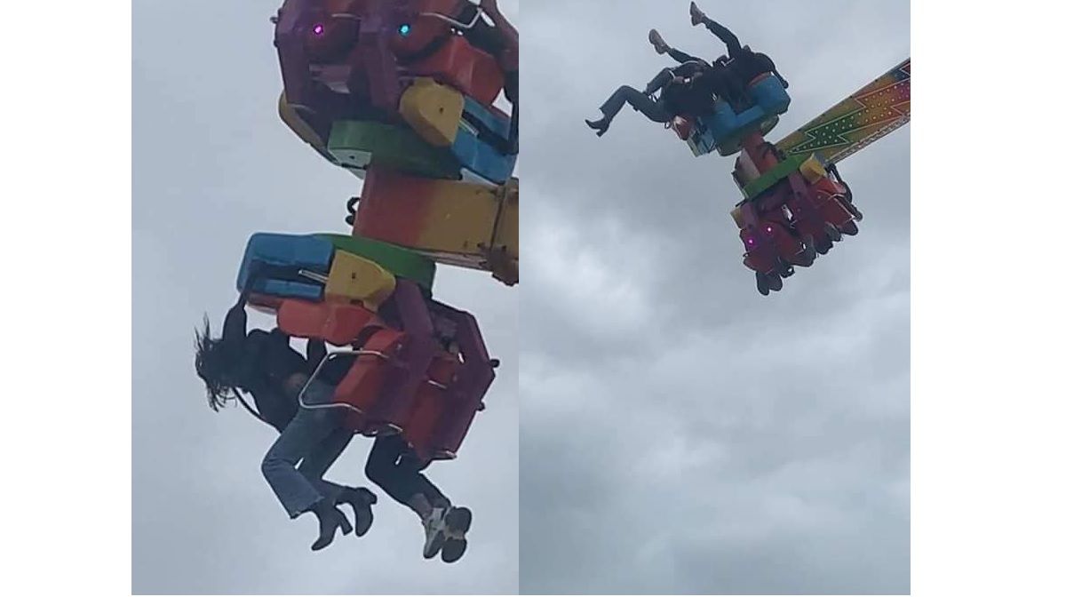VIDEO: Poblana estuvo a punto de caer de juego mecánico en la feria de Cholula: "Estás muy flaca" 5 feria cholula