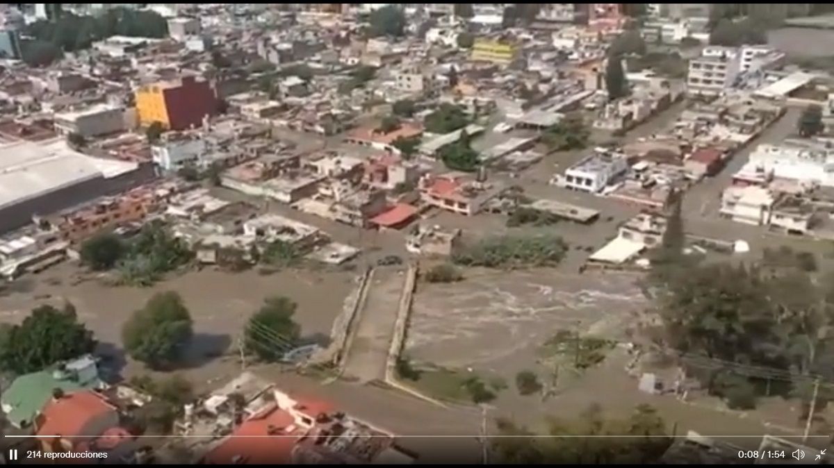 Impresionante: Así se ven las inundaciones en Tula desde el aire tras el desbordamiento de un río (VIDEO) 2 inundaciones