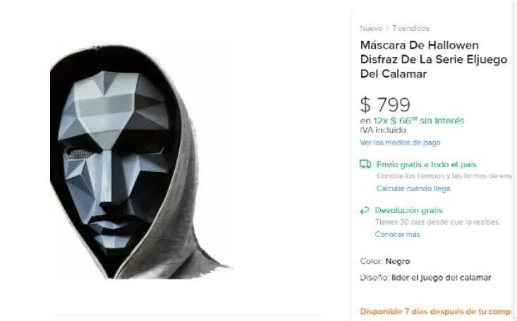 mascara lider juego calamar