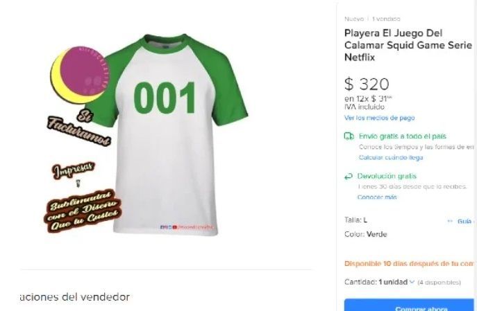 playera juego calamar