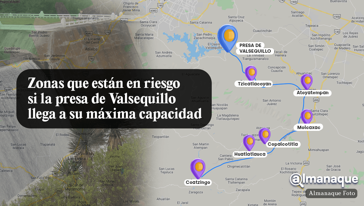 portada Zonas que estan en riesgo si la presa de Valsequillo llega a su maxima capacidad