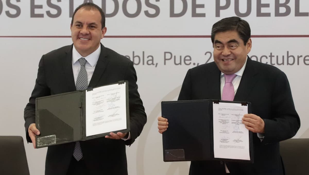 Barbosa firma convenio de Seguridad con Cuauhtémoc Blanco para blindar límites entre Puebla y Morelos 2 Barbosa y Cuahtemoc Blanco 1