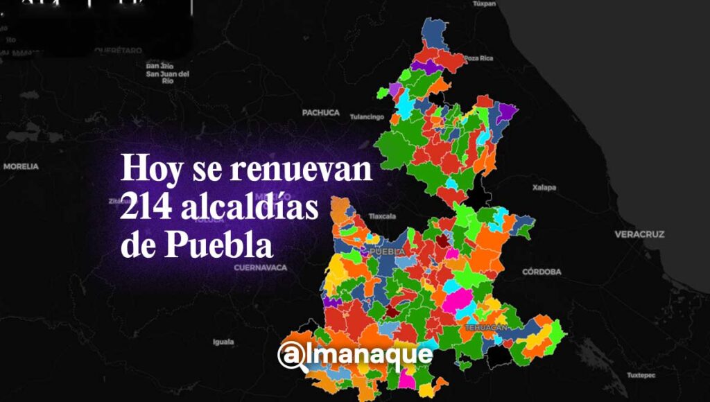 Hoy se renuevan 214 alcaldias de Puebla cinco se van a eleccion extraordinaria