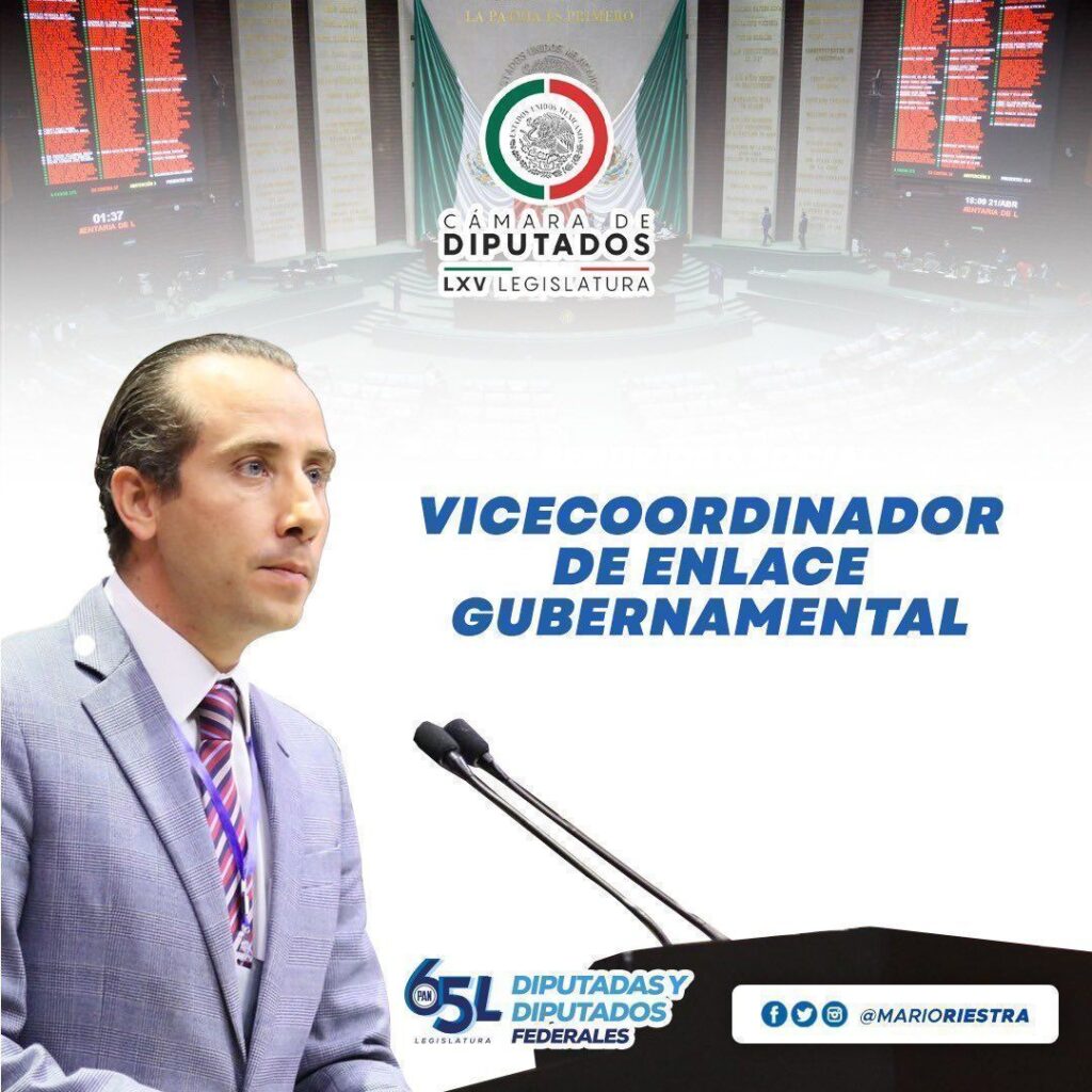 Nombran a Mario Riestra vicecoordinador del PAN en la Cámara de Diputados 4 Mario Riestra