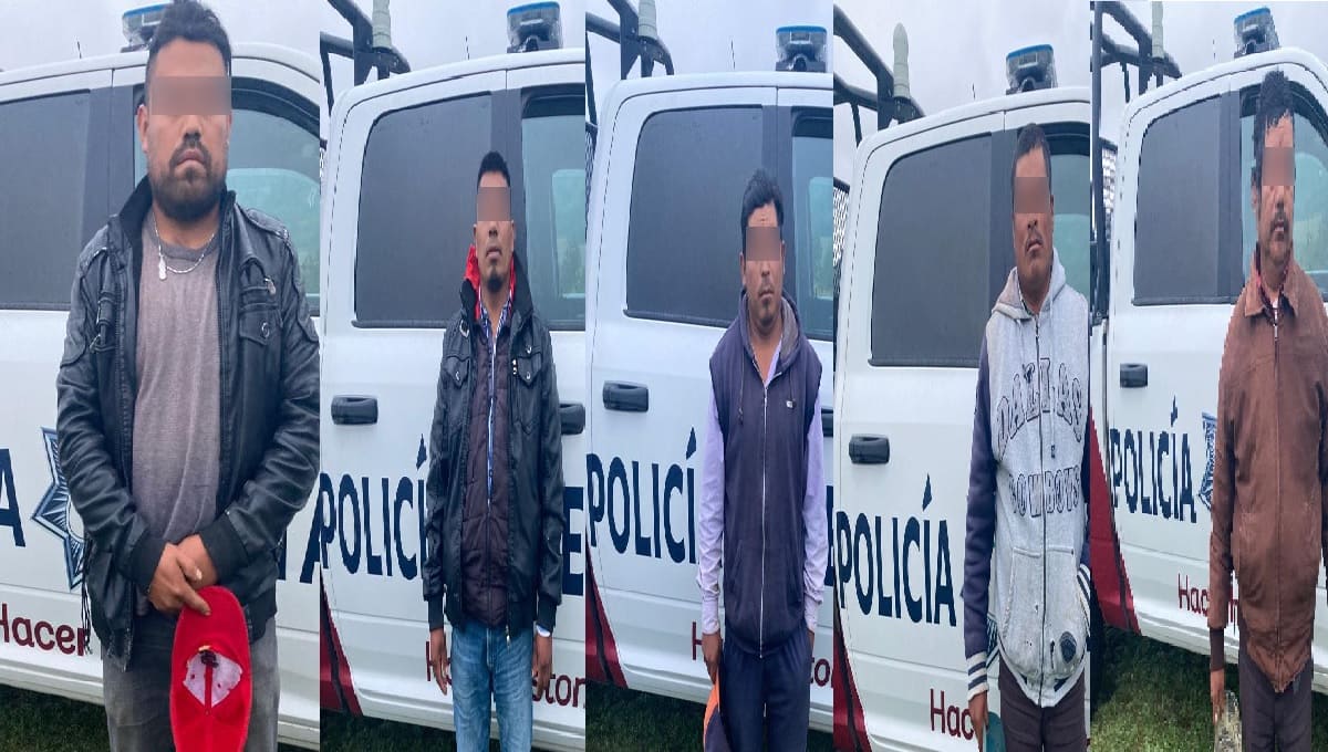 Detiene Policía Estatal de Puebla a cinco presuntamente en posesión de armas de fuego 1 cinco detenidos en chilchotla ssp 1
