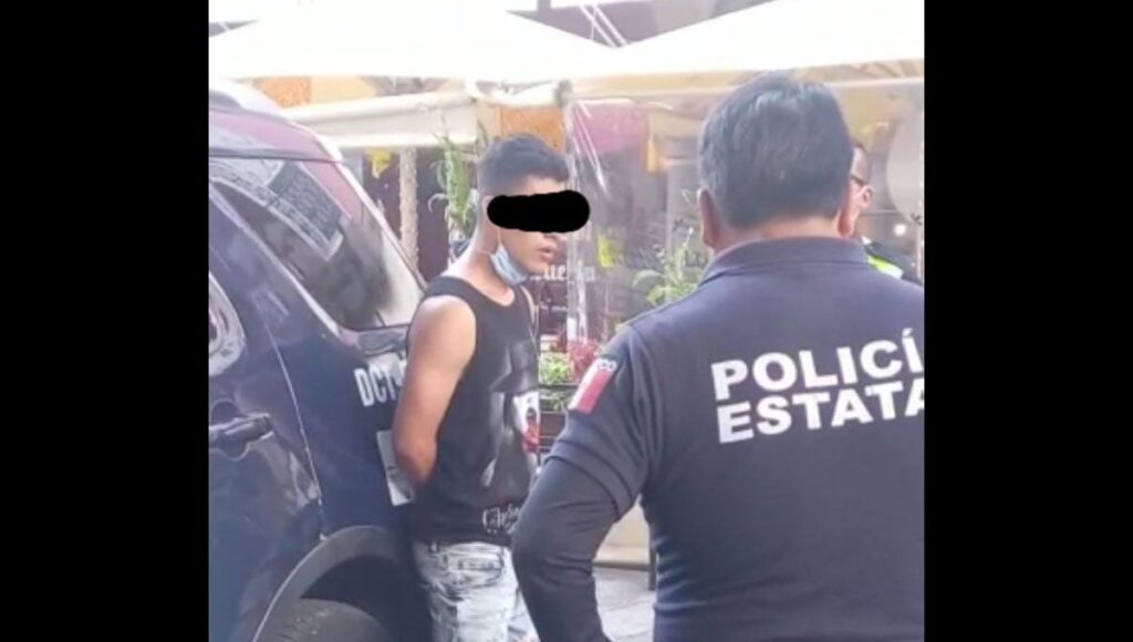 detienen a asaltante en el centro de puebla