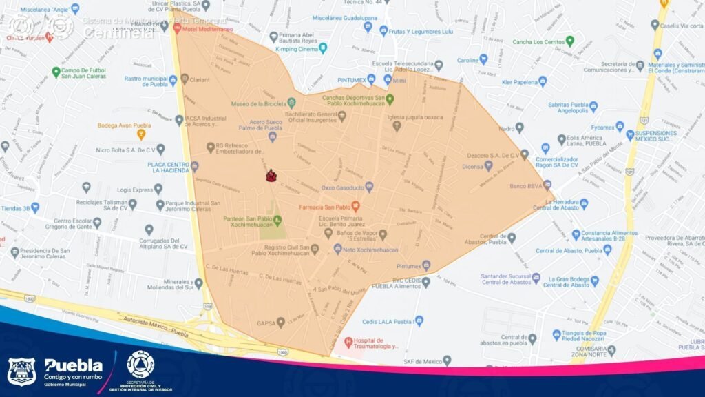 Conoce el perímetro de seguridad establecido por las autoridades tras explosión en Xochimehuacan 4 Xochimehuacan