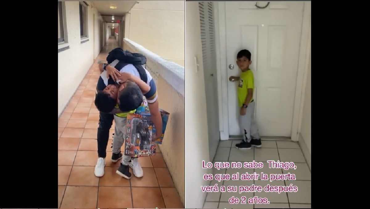 VIDEO: La reacción de un niño al ver a su padre después de dos años se viraliza en redes sociales 3 nino 2