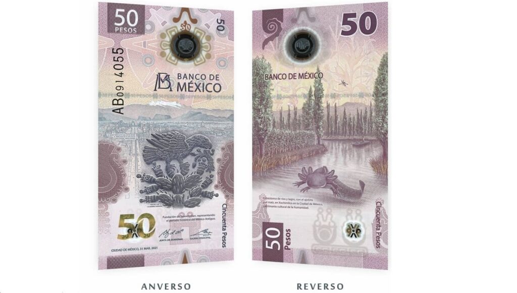 nuevo billete 50 pesos mexico