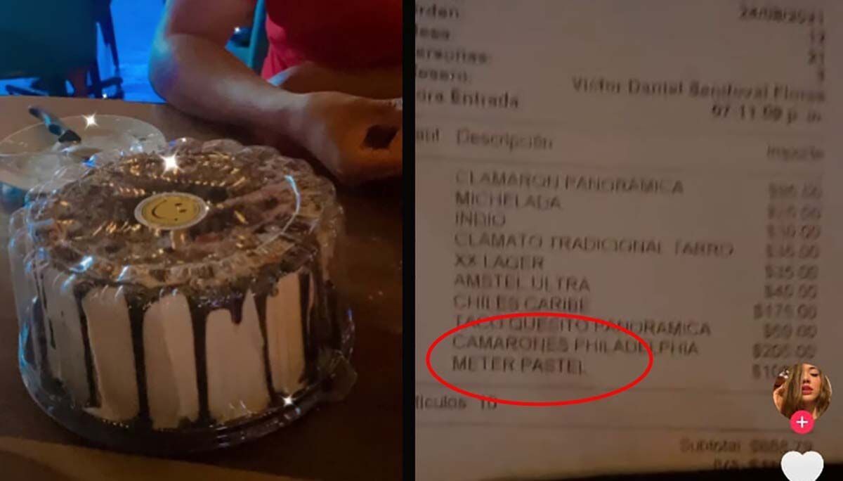 restaurante cobra 100 pesos por guardar pastel