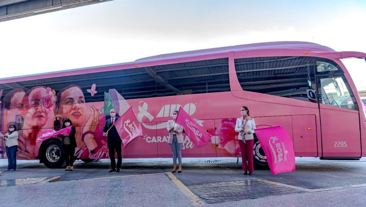 Liliana Ortiz da banderazo de salida a la "Caravana Rosa" 1 Liliana Ortiz caravana rosa 1