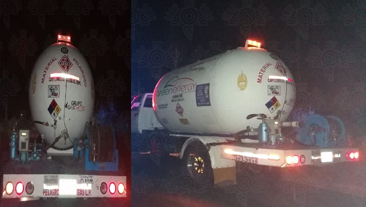 Policía Estatal asegura pipa presuntamente utilizada para el robo de gas LP en Tlalancaleca 1 SSP pipa gas 1