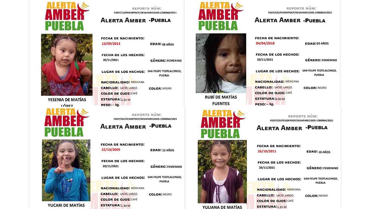 Activan alerta Amber para localizar a 4 niñas desaparecidas en San Felipe Teotlalcingo 6 alerta amber san felipe