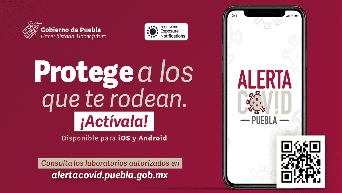 Gobierno estatal pone en marcha “Alerta COVID Puebla”, una aplicación para notificar posible exposición al virus 1 alerta covid puebla 1