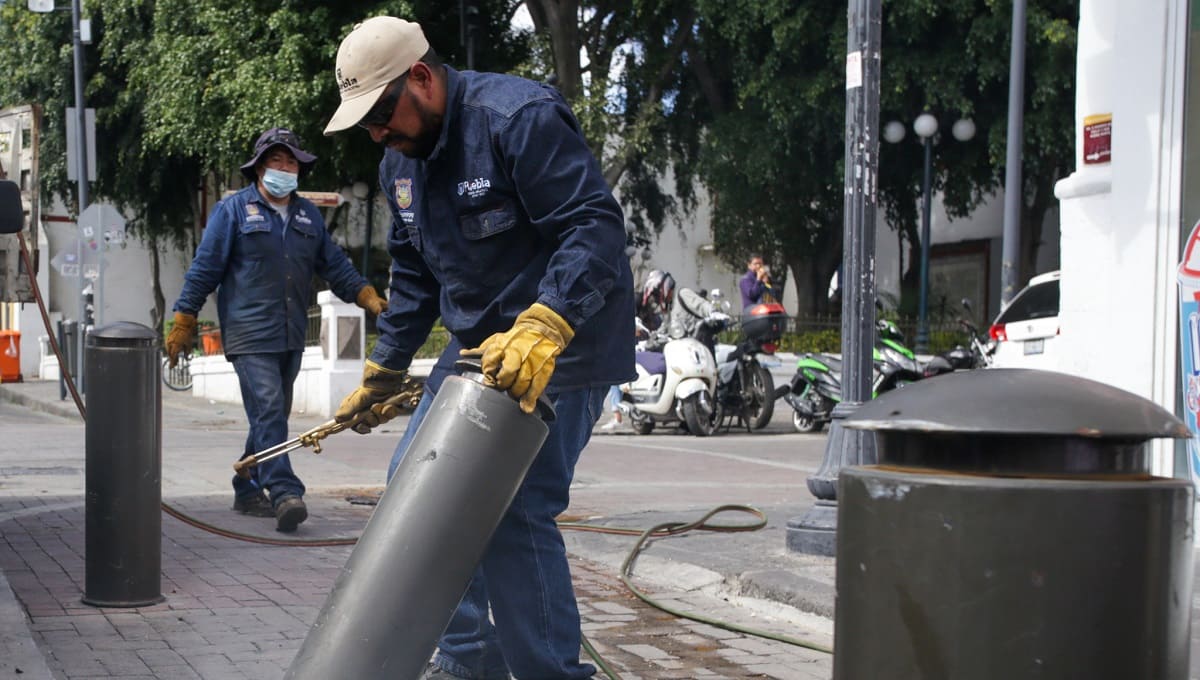 Ayuntamiento de Puebla ha retirado 20 bolardos del centro; quitarán macetas de la 2 Oriente 3 bolardos 2 1