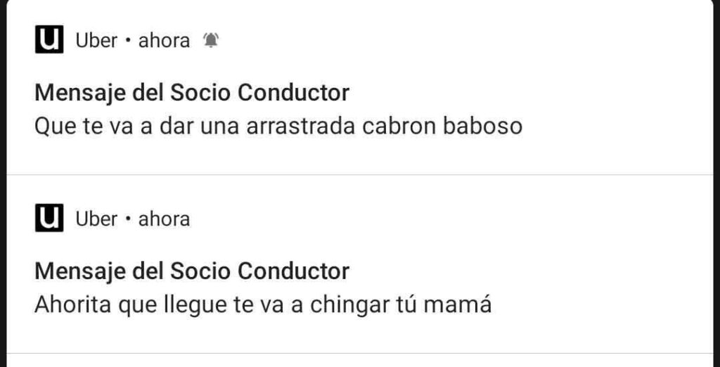 Conductora de Uber alerta a usuario: "Te va a chingar tu mamá" 4 conductora de uber