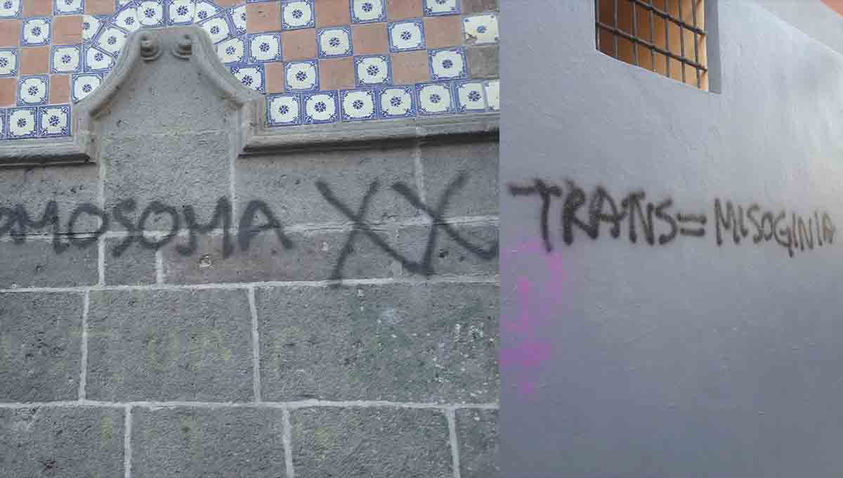 Frente Feminista Radical muestra su transfobia durante marcha por el 25N en Puebla 3 marcha frente feminista transfobia