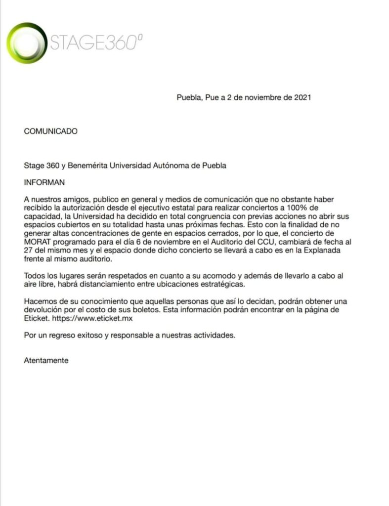 Concierto de Morat en Puebla cambia de fecha y será el 27 de noviembre 4 Morat