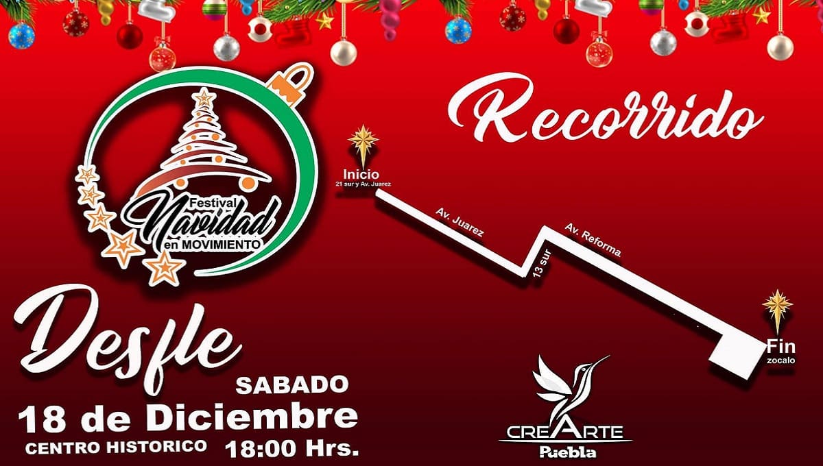 Este es el recorrido del desfile "Navidad en Movimiento” en Puebla 3 264756078 428630245570254 6908395102691594868 n 1