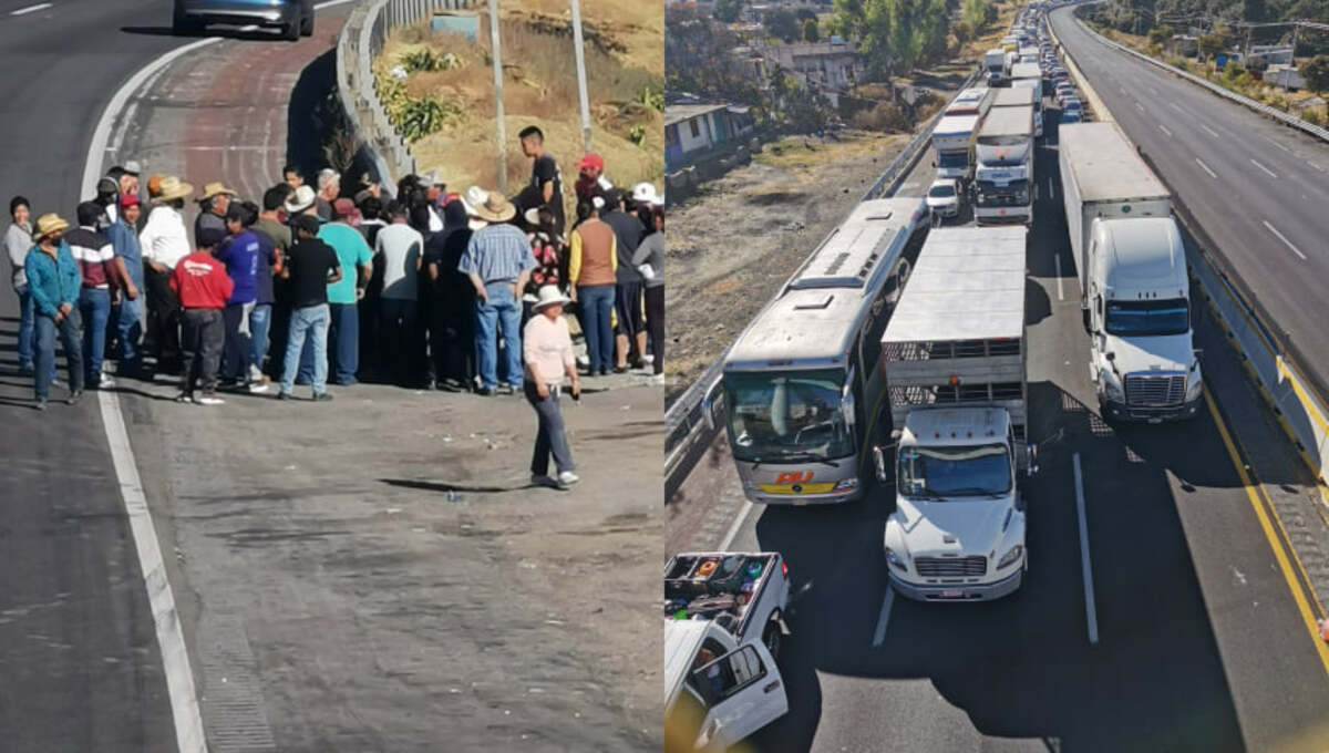¡Cuidado! La México-Puebla cumple más de 4 horas bloqueada 3 México-Puebla bloqueada