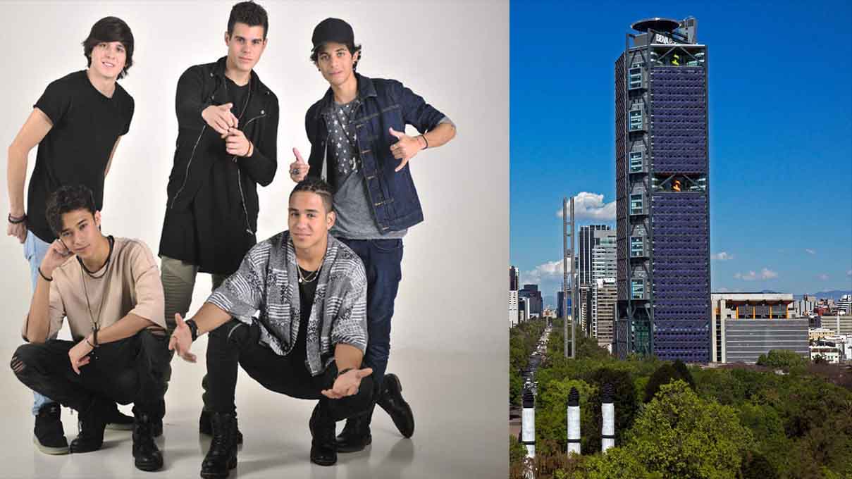 Fans de CNCO vuelven tendencia a la Torre BBVA ubicada en CDMX 3 CNCO TORRE BBVA