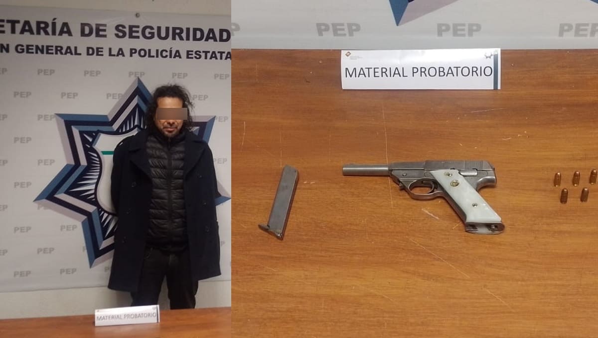 Hombre armado es detenido por la Policía Estatal en Mayorazgo 1 Policia estatal detiene hombre ssp 1