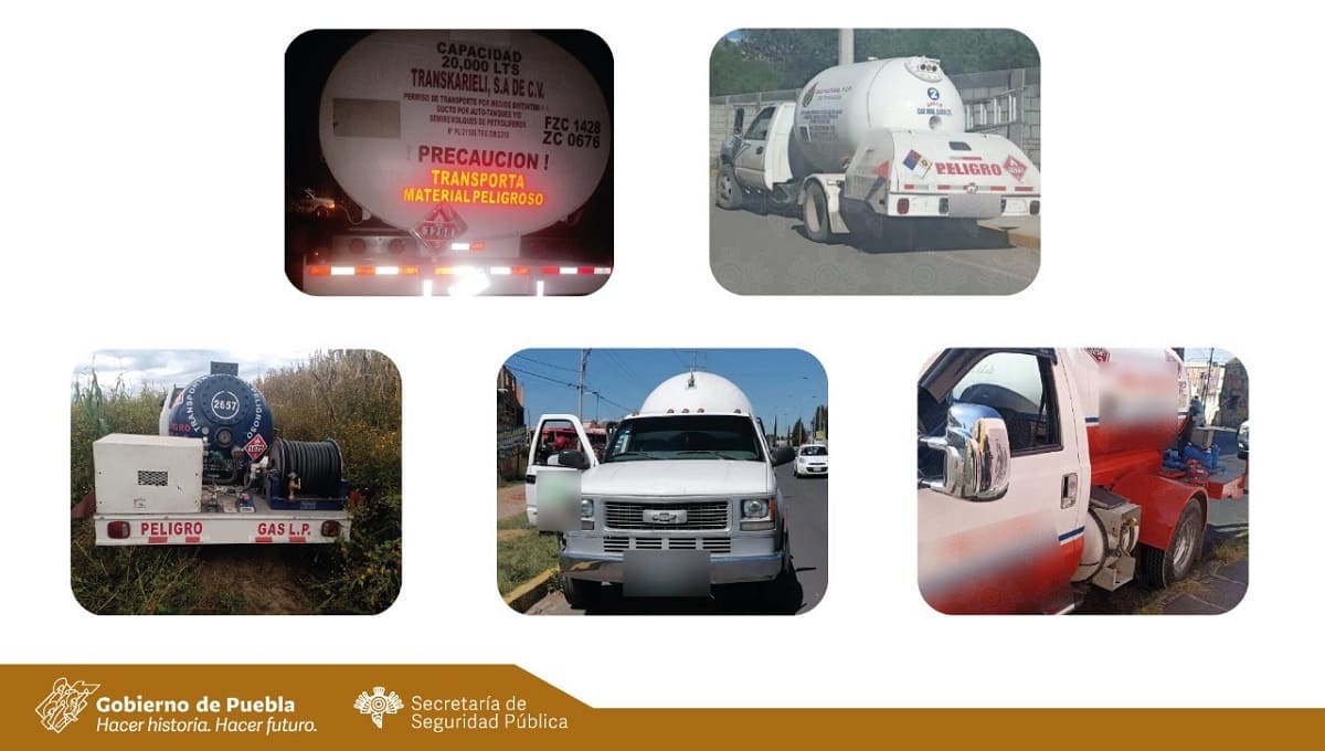 En un mes, Policía Estatal recupera 10 mil litros de gas LP presuntamente robado 1 SSP recupera 10 mil litros de gas lp en puebla 1