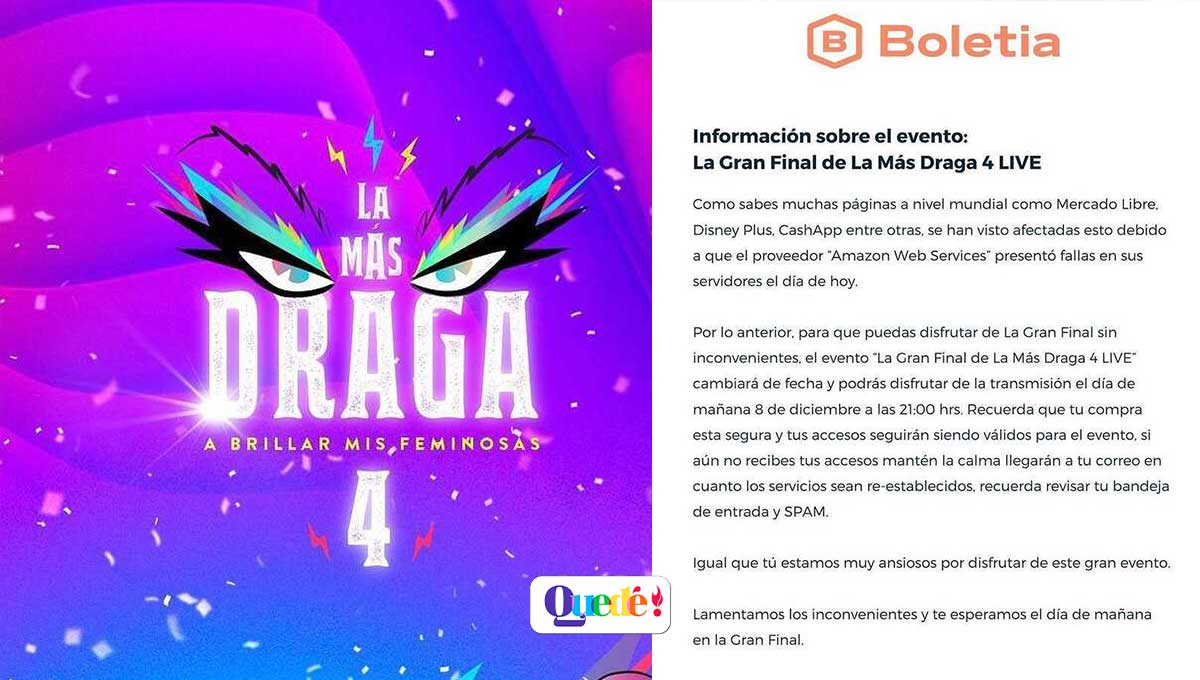 Quedamos 🤡: Por problemas en los servidores, posponen la final de La Más Draga 4 2 la mas draga boletia