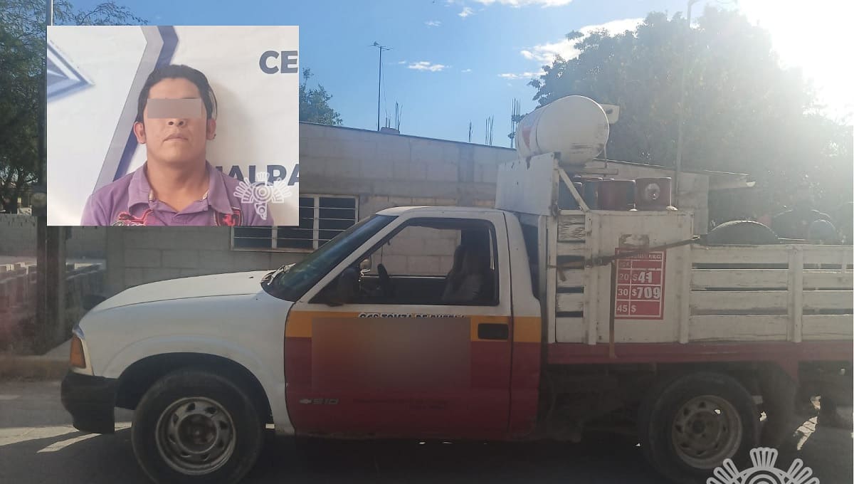 Policía Estatal detiene a hombre en posesión de gas LP presuntamente ilegal en Ajalpan 1 policia estatal gs lp ajalpan 1