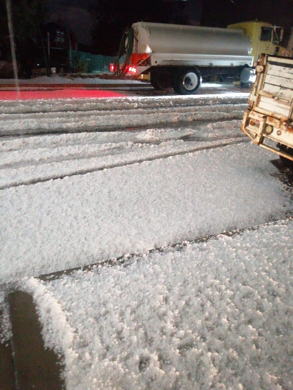 FOTOS: Granizada pinta de blanco a San Sebastián Villanueva 7 San Sebastián Villanueva