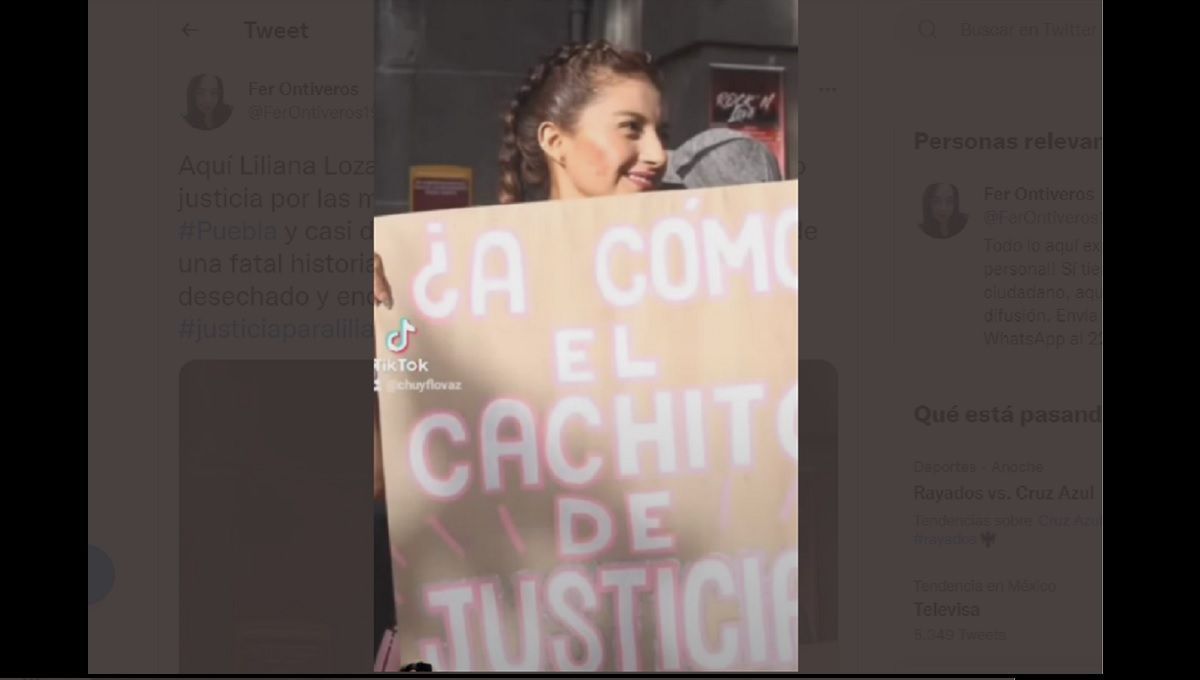 “¿A cómo el cachito de justicia?”: Así se manifestaba Liliana Lozada en las marchas feministas 2 Liliana Lozada marcha