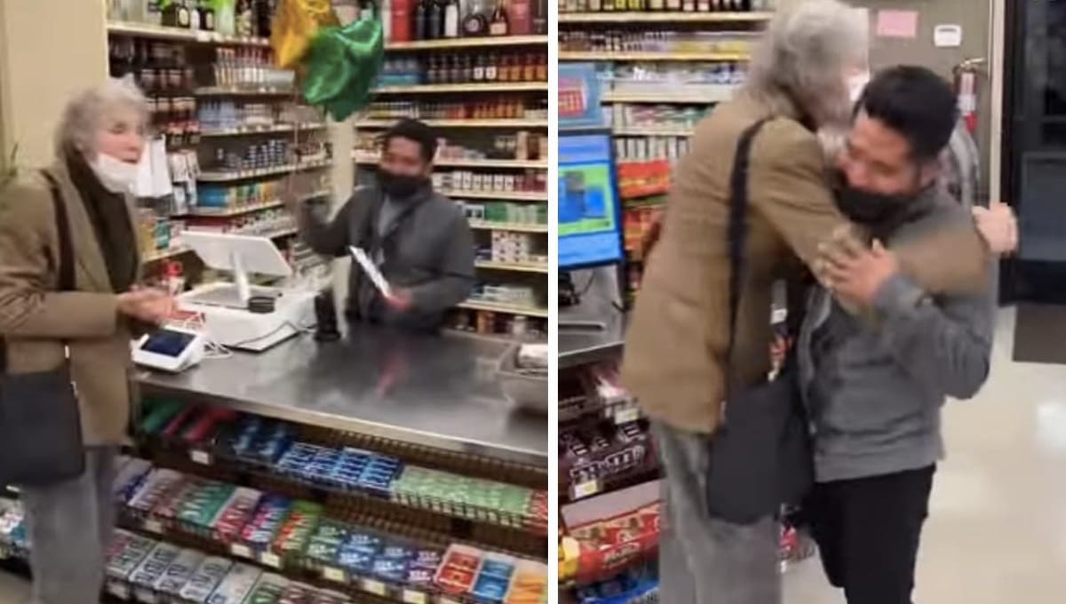 Mujer gana la lotería y comparte el premio con el cajero que le vendió el boleto 2 abuelita comparte premio loteria 1