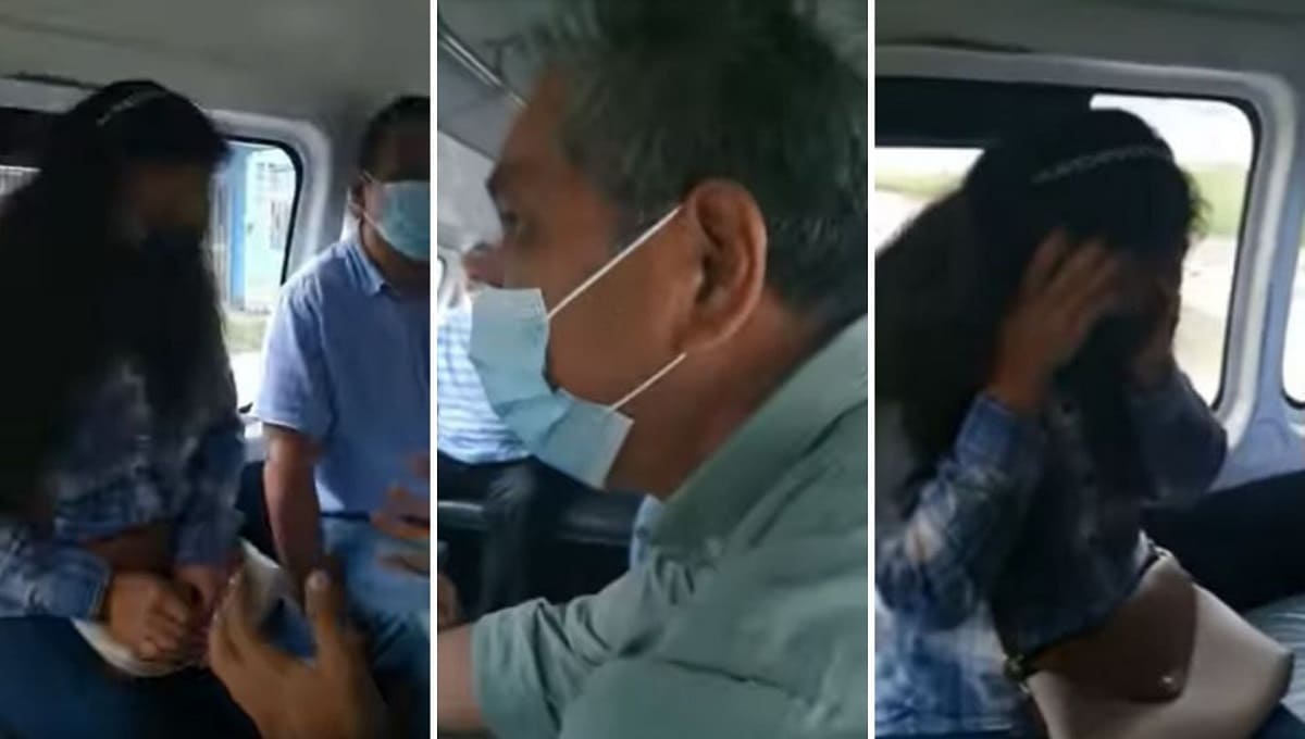 Trío amoroso: Hombre encuentra a su esposa con el amante en una combi 3 amante en una combi 1