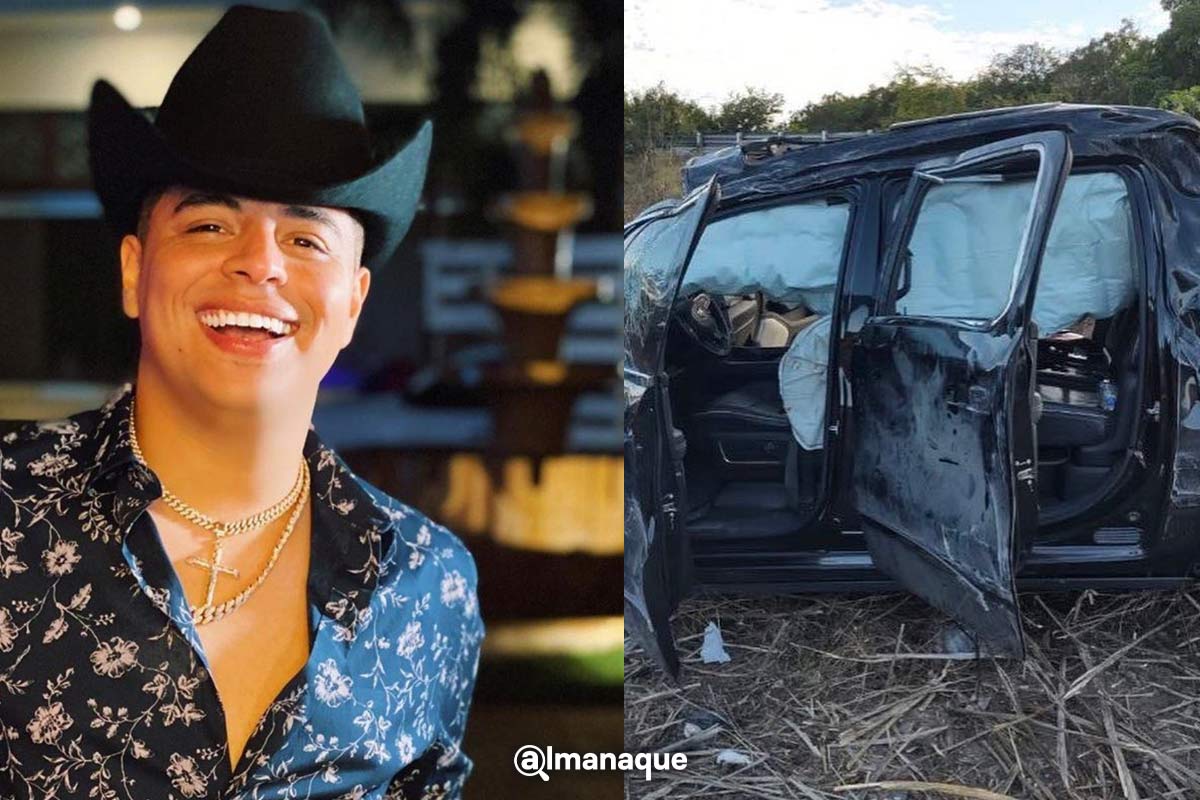FOTOS: Vuelca camioneta de Eduin Caz, vocalista de Grupo Firme 2 eduin caz accidente camioneta