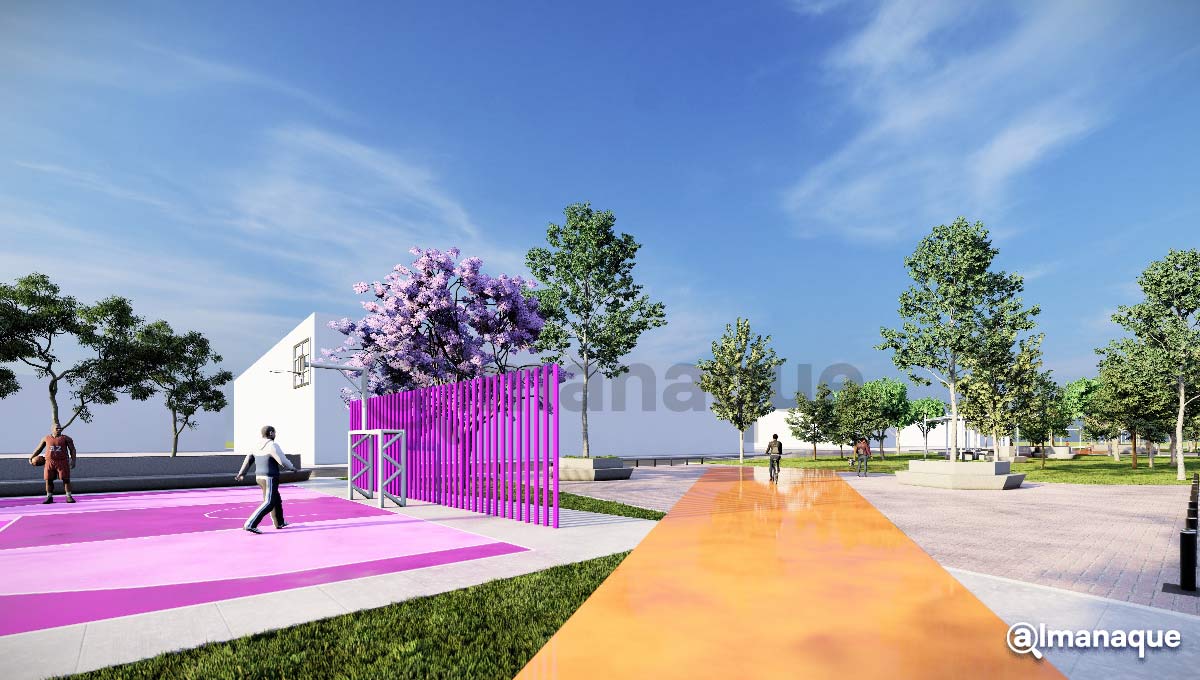 FOTOS: Así se verá el parque que instalará el Ayuntamiento de Puebla en la Central de Abasto 5 render parque central de abasto puebla 1