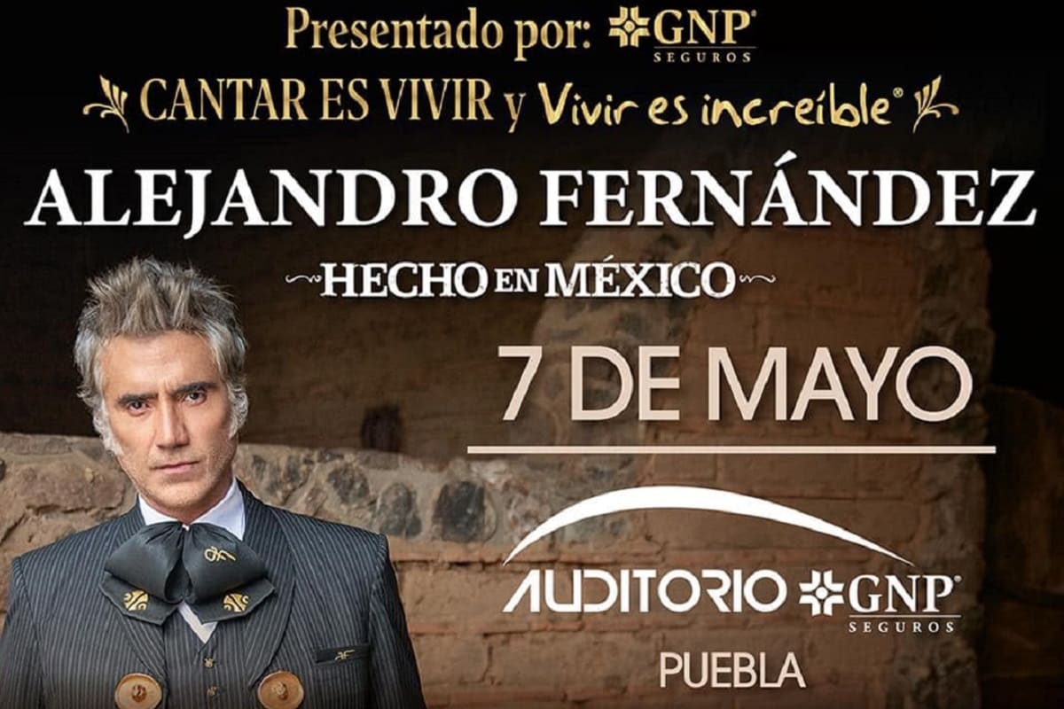 De 800 a 2 mil 900 pesos costarán los boletos de Alejandro Fernández en Puebla 2 Alejandro Fernandez en Puebla 1