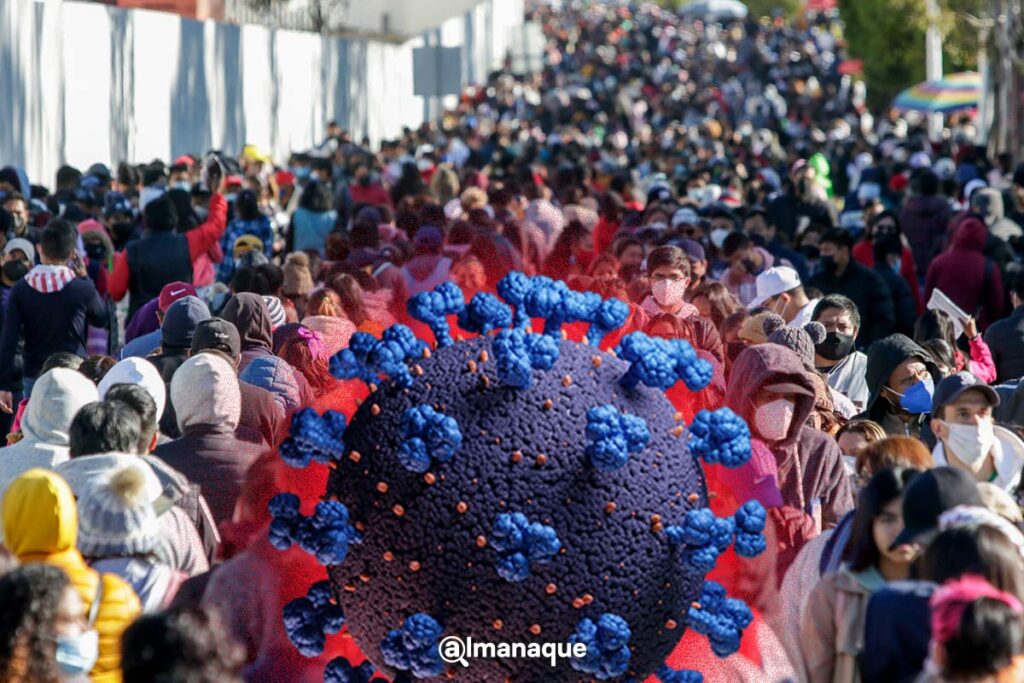 Enero 2022 El mes con mas contagios de COVID en Puebla