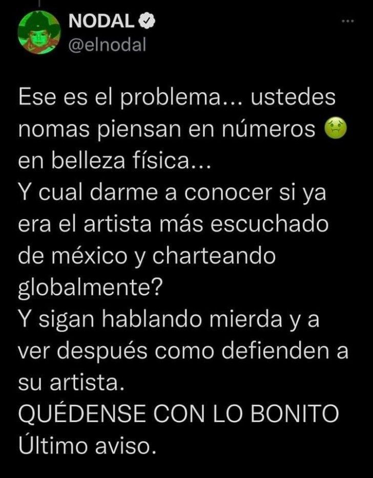 "La única afectada va a ser Beli": Nodal amenaza con revelar la verdad tras ruptura 4 Nodal