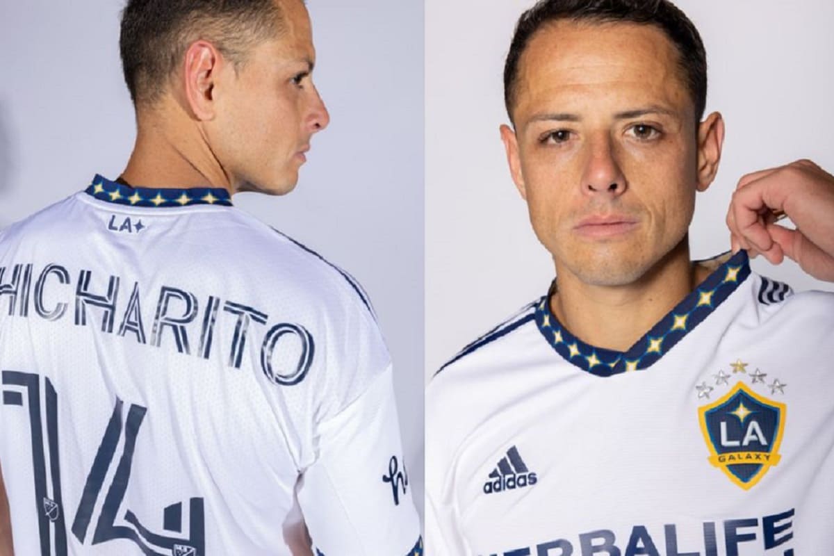 Chicharito y Douglas Costa presentan el nuevo uniforme del Galaxy 2 chicharito hernandez galaxy 1