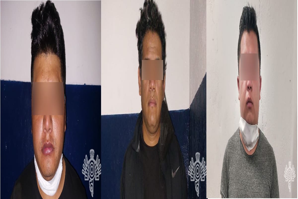 En el Centro Histórico, Policía Estatal detiene a tres presuntos asaltantes 1 detenidos centro historico policia estatal 1