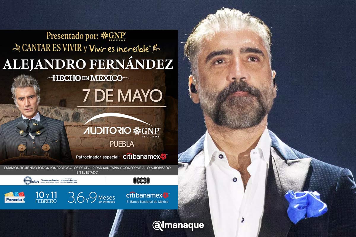 Alejandro Fernández estará en Puebla; preventa Banamex será el 10 y 11 de febrero 2 portada alejandro fernandez 11