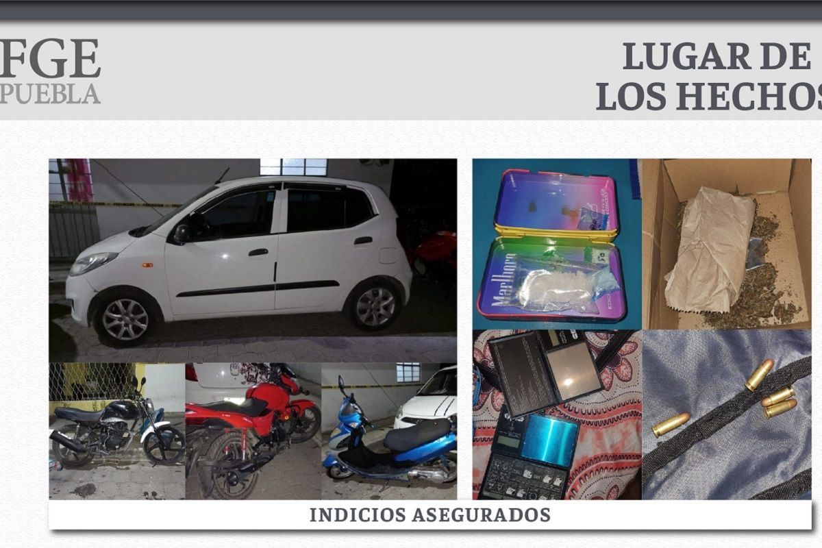 Motocicletas, armas y droga asegura la FGE tras masacre en Atlixco 2 FGE ATLIXCO