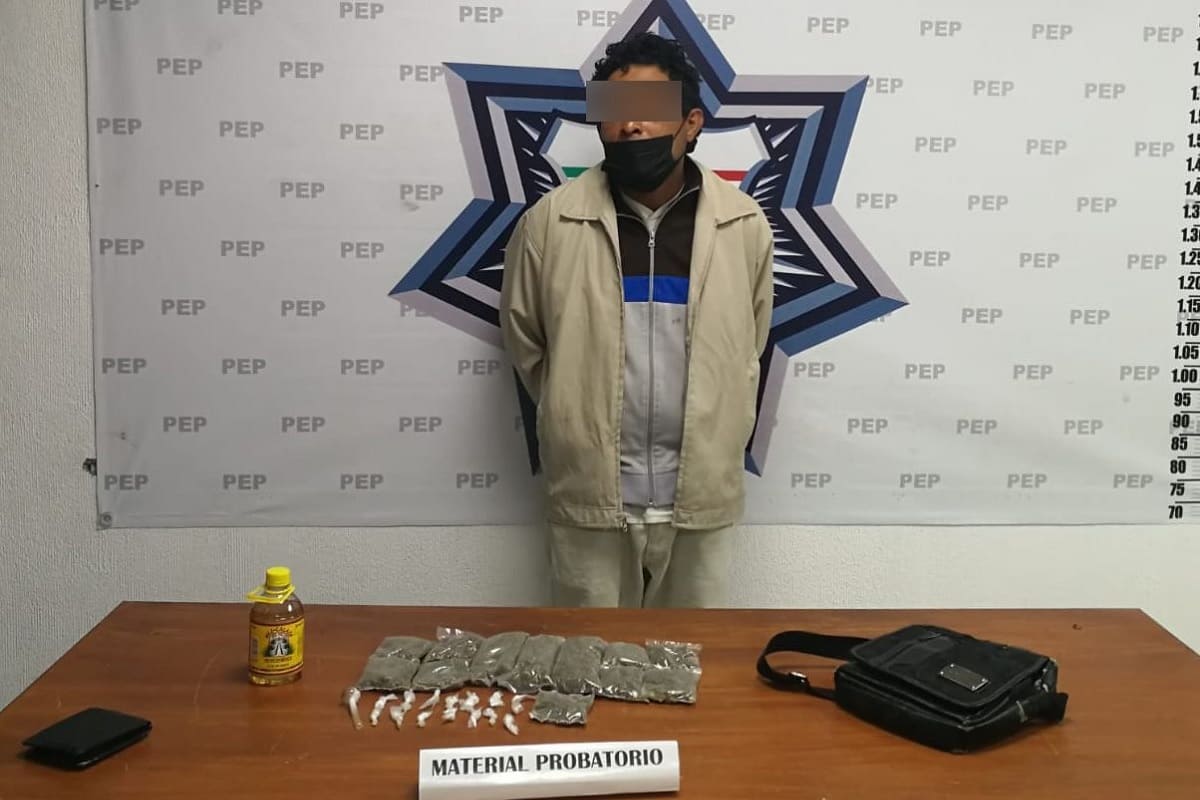 En posesión de droga, Policía Estatal detienen a Sergio Misael en Balcones del Sur 1 Sergio Misael detenido droga 1