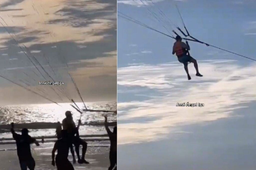 TURISTA CAIDA PARAPENTE MAZATLAN 1